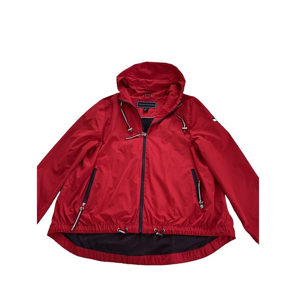 Tommy Hilfiger Nice Red Women’s Jacket Long Sleeve Sport Windbreaker , Size XL - Picture 1 of 7